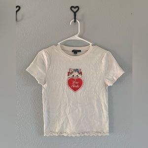 Forever 21 Kitten Baby Tee